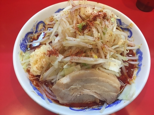 「辛ラーメン大盛（全マシ・大辛）」@ドン-キタモトの写真