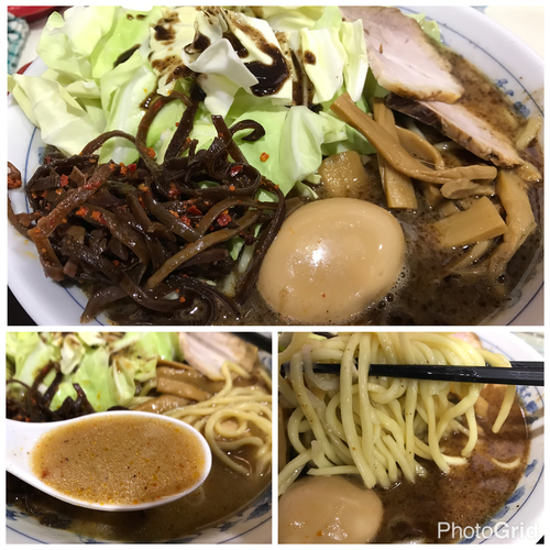 「【限定】とんこつ風 黒マー油ラーメン 820円（麺カタメ）」@所沢大勝軒の写真