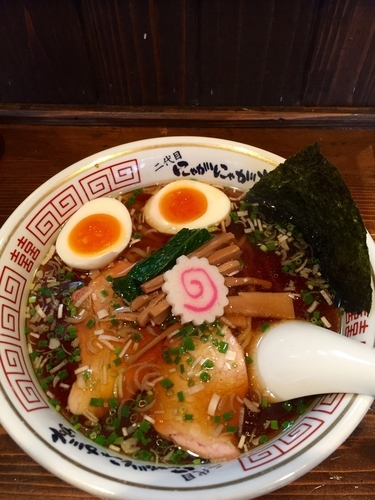 「さんま香油そば+味玉」@二代目 にゃがにゃが亭の写真