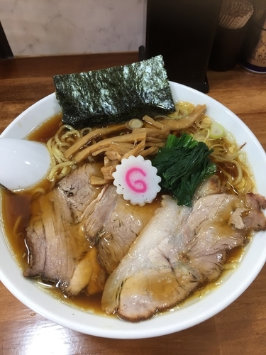 「醤油ラーメンライス賄い肉」@オランダ軒の写真