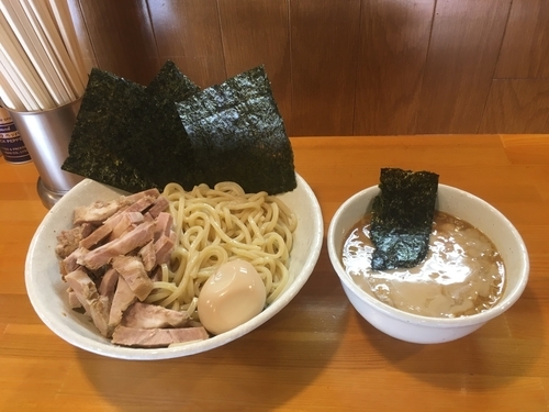 「チャーシューつけ麺＋海苔＋beer」@麺屋 永太の写真