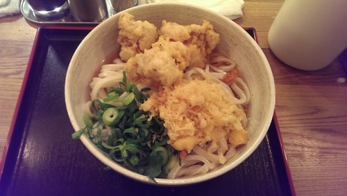 「冷し鶏天ぶっかけ、大」@おにやんま 中目黒店の写真