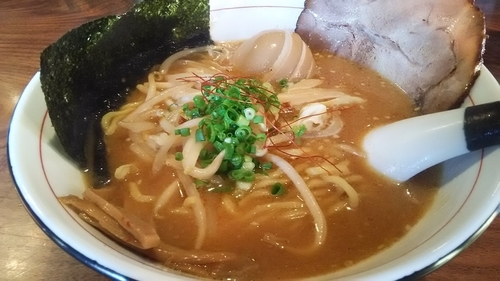 「味噌ラーメン➕味たま」@麺屋 ○坊の写真