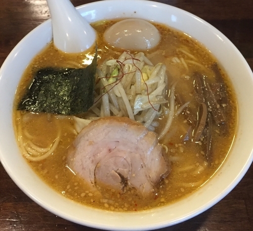 「味噌らはめん850円+味玉100円(中盛210g・ニンニク増し)」@ラハメン ヤマンの写真
