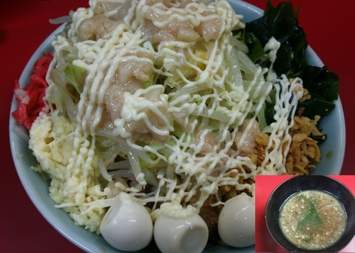 「【6周年限定】小ラーメン＋冷やし中華風　690＋100円」@ラーメン二郎 中山駅前店の写真