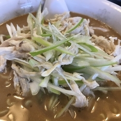 蒸し鶏と葱の細切り担々麺【800円】