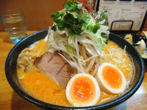 「【冬季限定】白湯辛味噌800円＋ビール 他いろいろ」@麺屋 鶏口の写真