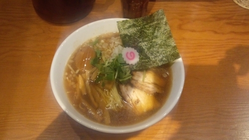 「味玉煮干し醤油そば（大）」@麺や百日紅の写真