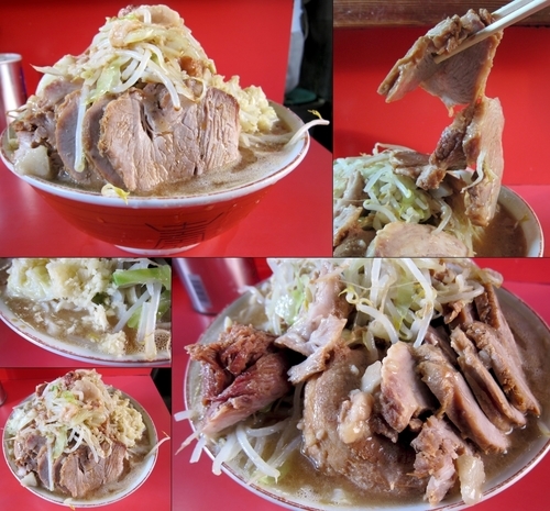 「ぶたダブル大ラーメン 850円（野菜マシマシ・蒜・脂）」@ラーメン二郎 三田本店の写真