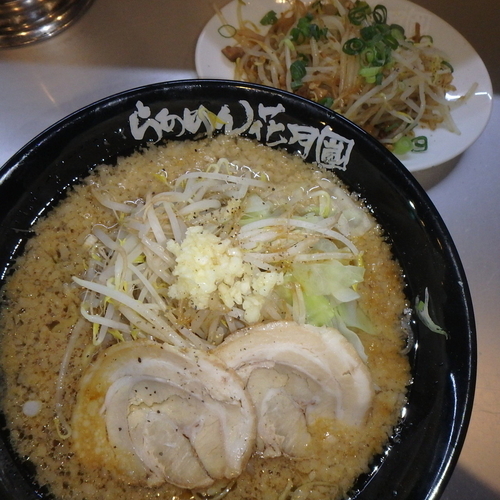 「DEVIL(740円)、豚もやし(100円)」@らぁめん花月嵐 東広島店の写真