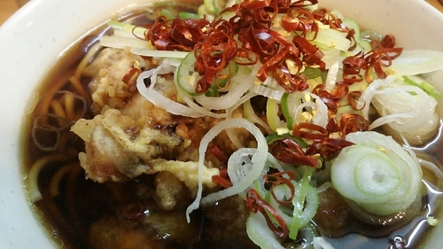 「ジャンボゲソそば」@一○そばの写真