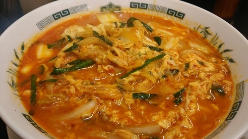 「チゲ味噌ラーメン　大盛」@日高屋 駒込東口店の写真