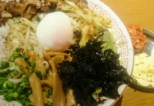 「油そば ＋大盛り」@中華そば 二階堂の写真