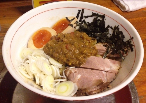 「キーマカレー油そば中盛＋半ライス」@支那そば亭 中町店の写真