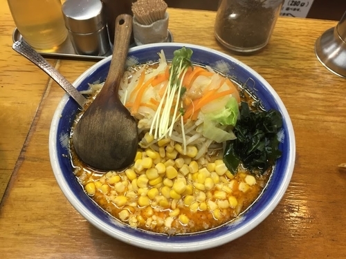 「背脂チャッチャ ピリ辛コーン」@味噌一 高円寺店の写真