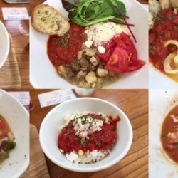 トマトまぜソバ（M）＋〆のトマトリゾット。