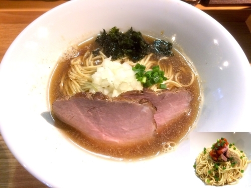 「煮干醤油そば（730円）+替玉（150円）」@中華そば 先崎の写真