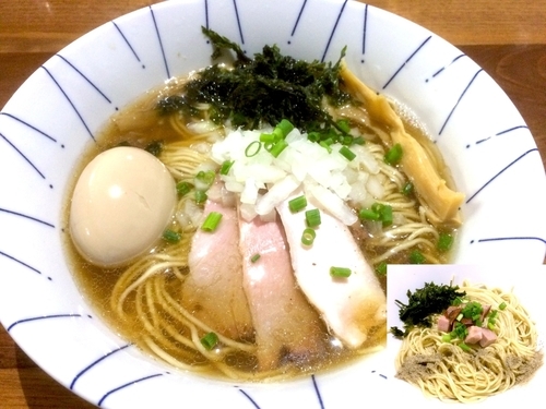 「【限定】特撰煮干そば（850円）＋和え玉（150円）」@二代目 むじゃきの写真