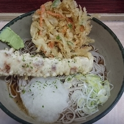 冷してかき揚げそば+ちく天