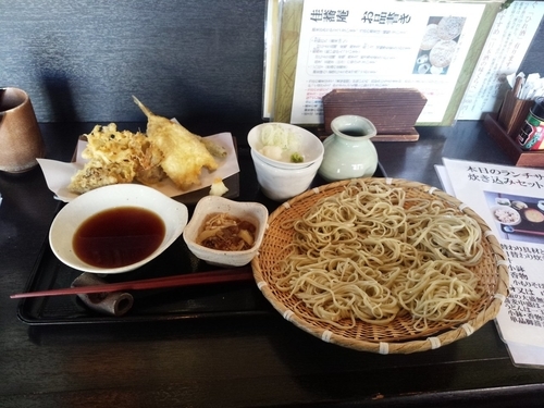 「【本日のランチ】上天富羅セット（江戸前白ぎす）」@佳蕎庵の写真