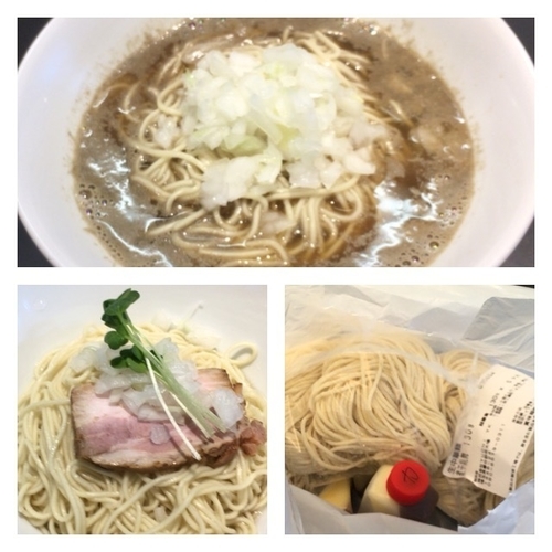 「かけそば醤油+あぶらそば塩+お土産あぶらそばカルピスバター」@煮干乱舞の写真