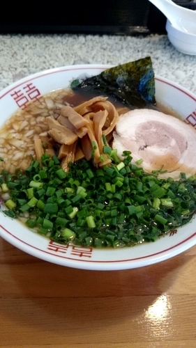 「青ねぎラーメン（メンマ増し）」@八王子ラーメン こやじの写真