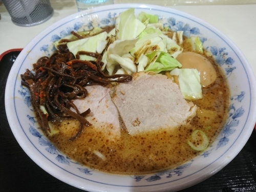 「【限定】黒マー油ラーメン 770円(麺少なめ)」@所沢大勝軒の写真