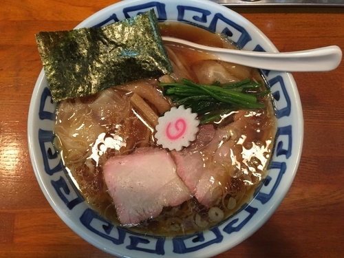「ワンタン麺(900円)+ごはん小(130円)」@手打ち中華そば 竹の助の写真