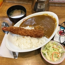 ポークカレー＋エビフライ