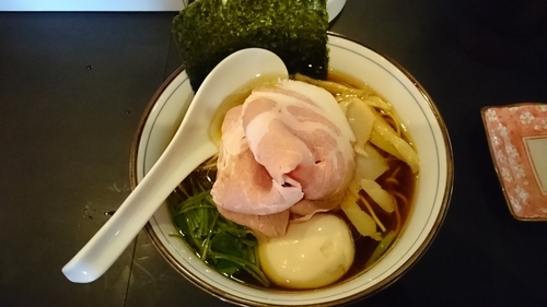 「特製四つ葉そば¥1030+にぎり¥350(¥1380)」@中華そば 四つ葉の写真