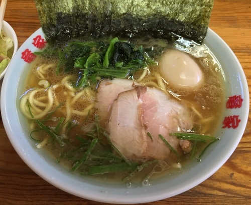 「ラーメン のり＋味玉＋キャベチャー（￥830＋￥100）」@ラーメン竜家 六角家姉妹店の写真