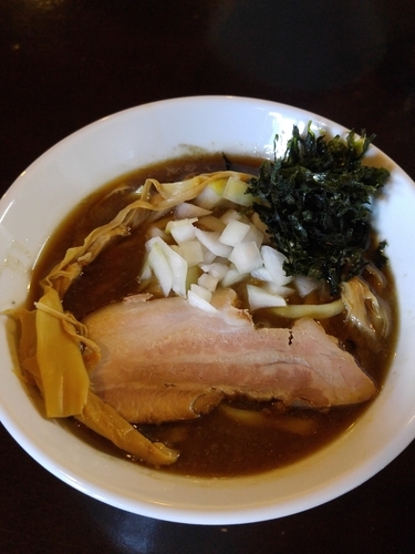 「[限定]濃厚豚骨煮干し麺　850円」@らーめんダイニング 庵の写真