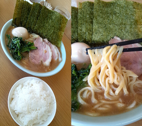 「『ラーメン 並(麺柔)+お得セット(￥680+320)』」@家系ラーメン 湘南 栄家の写真