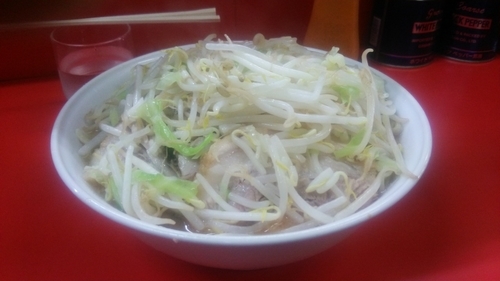 「大ラーメン ニンニク カタメ アブラ無し」@ラーメン二郎 松戸駅前店の写真
