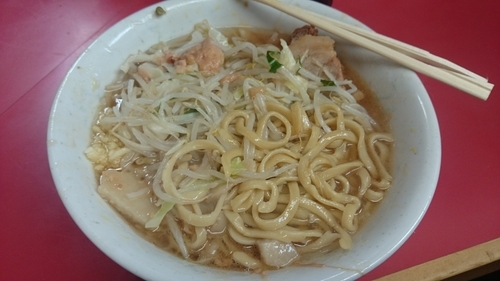 「らーめん小　にんにく」@ラーメン二郎 環七一之江店の写真