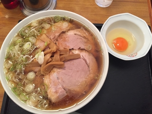 「チャーシューめん ふつう(990円)+生玉子(50円)」@大勝軒 淵野辺店の写真