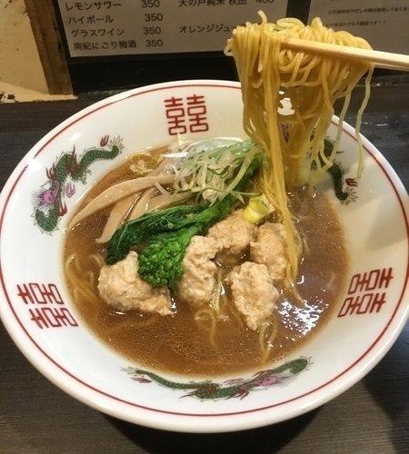 「大山鶏団子 あっさり醤油そば ￥700」@幻のタンポポの写真