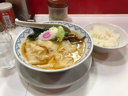 「海老塩ワンタン麺」@塩らーめん しお丸 錦糸町店の写真