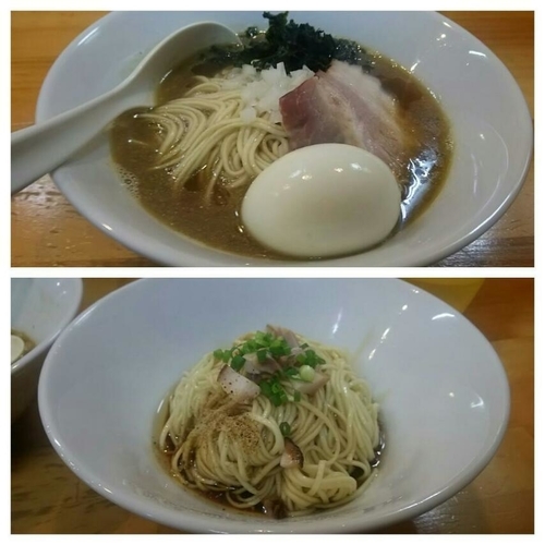 「煮干ソバ(醤油)750円＋味玉100円＋和え玉200円」@煮干中華ソバ イチカワの写真