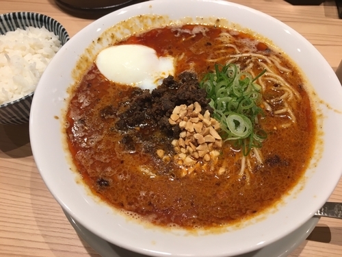 「京山椒薫る坦々麺＋温玉＋白飯」@鯛塩そば灯花 本店の写真