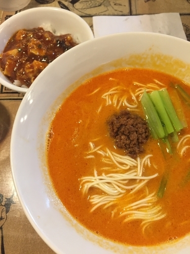 「坦々麺セット」@陳麻家 日本橋三越前店の写真