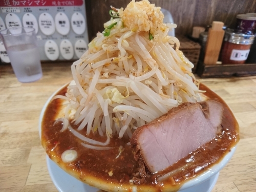 「【限定】シビ辛麻婆やぐら880円(野菜・ニンニク・ラー油)」@麺屋 神やぐらの写真