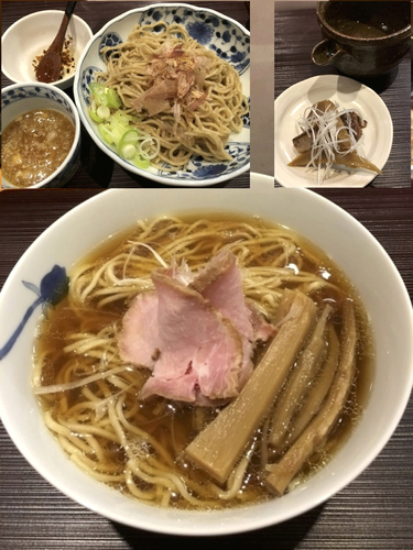 「日本酒,  醤油 (細麺), おろしそば (冷）」@麺 みつヰの写真