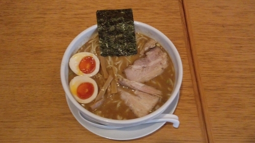 「味玉煮干そば（中）」@煮干そば とみ田の写真