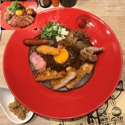 全乗せちょいワイルドカレー＋納豆