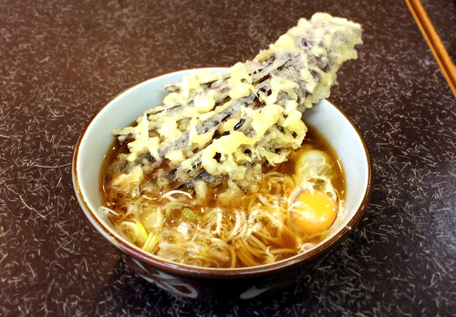 「なす天そば(380円)」@文殊 亀戸店の写真