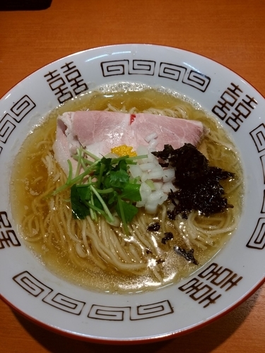 「煮干し中華そば（塩）」@㐂九八 ～garage～の写真