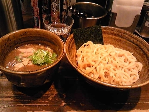「肉増しベジポタつけ麺（並、もっちり麺、冷や盛り）９９０円」@二代目えん寺の写真