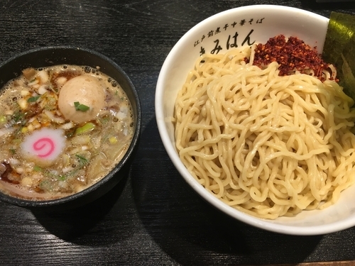 「特製辛つけ麺(大・あつもり)」@江戸前煮干中華そば きみはん 五反田店の写真
