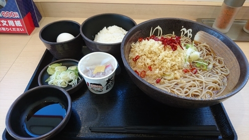 「朝ごはん/納豆セット+大盛り」@ゆで太郎 入間宮寺店の写真